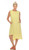 Inoah Solid Lemon Textured Dress