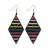 Ink + Alloy Rainbow Black Diamond Earrings