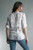 Tempo Paris White Floral Linen Henley Top