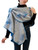 Winding River Sky Blue & Grey Ginkgo Reversible Wrap