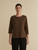 Cut Loose Texture Char Knit Boatneck Top