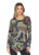 Inoah Bubbly Party Textured Sage Knit Tunic Top