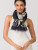 Sevya Black Tulips Wool Shawl