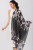 Sevya Black Tulips Wool Shawl