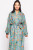 Sevya Blue Reva Block Print Kimono Robe