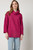 Komil Wineberry Waffle Cotton Cowl Top