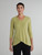 Cut Loose Mesh Dot Double Layer V-Neck Tee