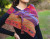In Style Plum Boiled Wool Scarf