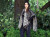 In Style Black Abstract Merino Wool Poncho