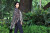 In Style Black Abstract Merino Wool Poncho