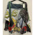 LOOWIE Popic Black Picasso Printed Sweater