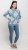 Miss Nikky Blue & White Feather Sweater