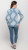 Miss Nikky Blue & White Feather Sweater