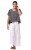 Tulip White Cotton Calista Cargo Pant
