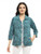 Parsley & Sage Teal Reversible Cotton Plaid Jacket