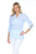 Tango Mango Blue Dash Split Neck Top