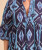 LOOWIE Blue Geometric Cotton Maxi Dress