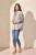 Tribal Grey Stripe Removeable Hem