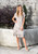 Cherishh Beige Cotton Cap Sleeve Layered Dress