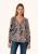 Lovestitch Floral Print Tie Neck Blouse