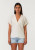 Lovestitch Cream Cotton Gauze Dolman V-Neck Top