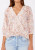 Lovestitch Cream & Brick Ikat Surplice Blouse