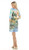 Inoah Tropical Paradise Crinkle Burnout Dress