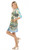 Inoah Tropical Paradise Crinkle Burnout Dress