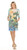 Inoah Tropical Paradise Crinkle Burnout Dress