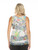 Inoah Floral Canvas Burnout & Mesh Top
