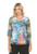 Inoah Pop of Color Burnout & Mesh Top