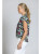 APNY Black Petal Cotton Wrap Blouse 