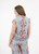 Shannon Passero Indigo Ikat Funnel Neck Sleeveless Top