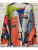 LOOWIE Orange Picasso Printed Sweater