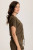 XCVI Cocoa Tencel Twill Ruched Top