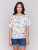 Charlie B Floral Linen Dolman Top