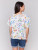 Charlie B Floral Linen Dolman Top