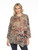 Inoah Sangria One-Size Textured Mocha Top