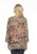 Inoah Sangria One-Size Textured Mocha Top