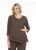 Inoah Olive Textured Layered Top