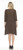 Inoah Olive Textured Black Piping Dress