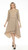 Inoah Mocha Textured Black Piping Dress
