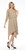 Inoah Mocha Textured Black Piping Dress
