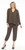 Inoah Olive Textured Hi-Low Cardigan