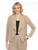 Inoah Mocha Textured Shawl Cardigan