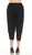 Inoah Black Textured Tulip Hem Pocket Pant