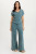 XCVI Distressed Teal Cotton Gauze Top