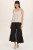 XCVI Black Linen Tiered Wide Leg Palazzo