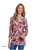 Multiple Rust Leaves Button-Up Tunic