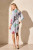 Tribal Flower Stripe Shirt Dress